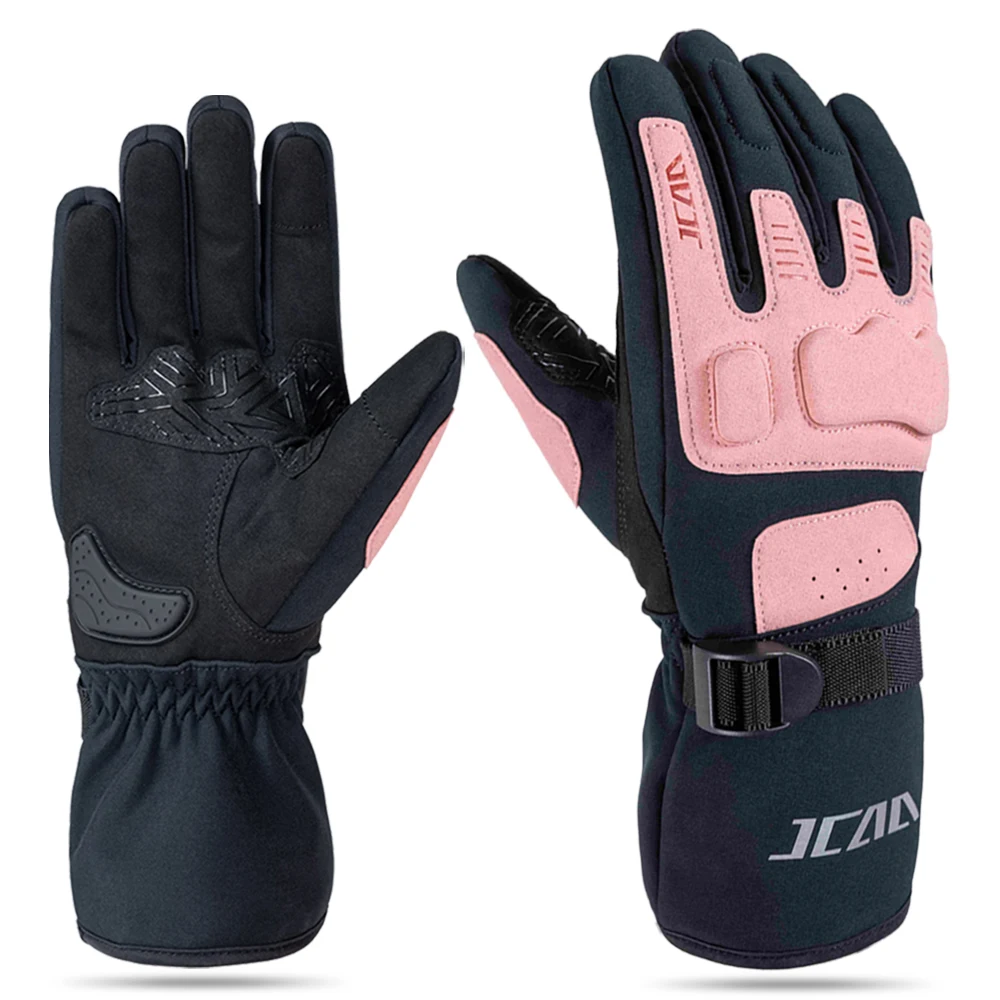 JCAA Winter New Motorcycle Gloves Waterproof Guantes Moto Warm Men Full Finger Moto Gloves Touch Screen Motorbike Riding Gloves