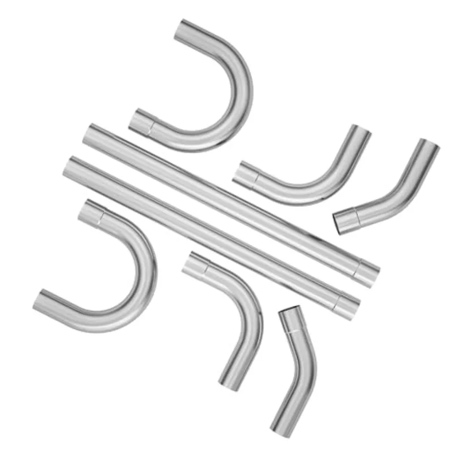 

Комплект выхлопной трубы, 3 дюйма, мягкая сталь, сделай сам, изготовленная на заказ выхлопная труба, изогнутая труба, прямая и U-образная, калибр 16, универсальная, 8 шт.