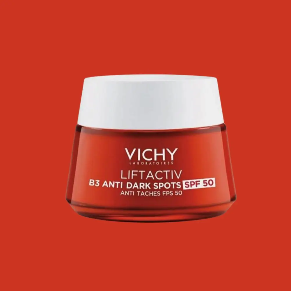 Crema facial de colágeno Vichy SPF 50, atenúa las líneas finas, reafirma e ilumina la piel, hidrata profundamente, protector solar diurno B3, 50 ml