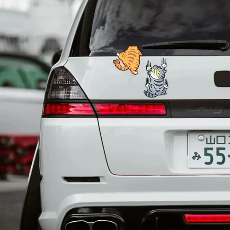 

Interesting Animal Cat Car Sticker Creative Climbing Design Auto Bumper Decor Car Accessories
