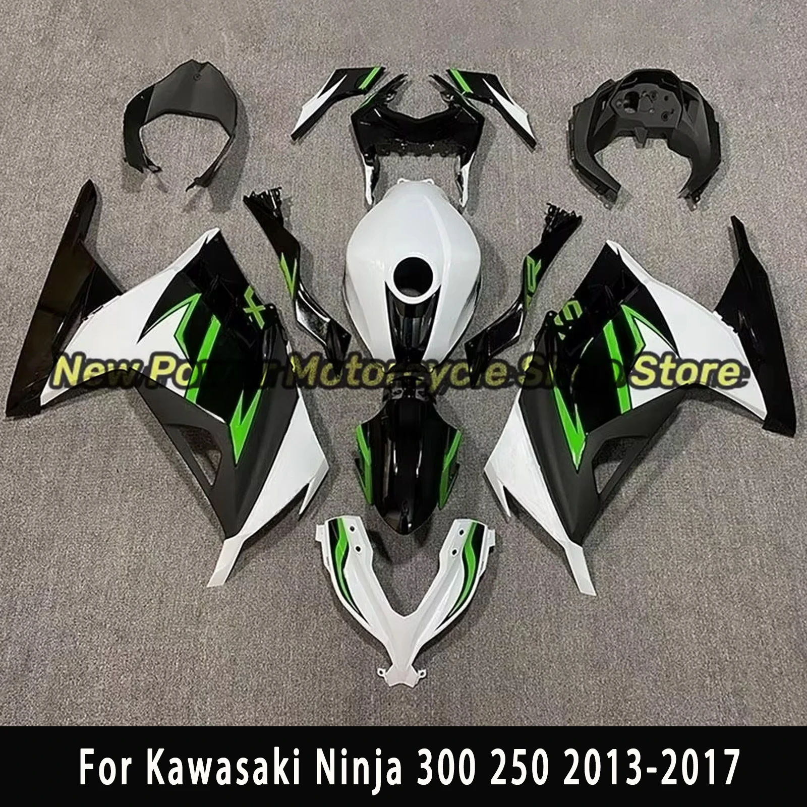 

New ABS Whole Motorcycle Fairings Kits Full Bodywork Greenish White For Kawasaki Ninja 300 250 NINJA250 Ninja300 2013-2017