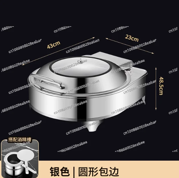 Commercial Catering Kitchenware Set Candle Electric Hot Pot Chafer Dishes Food Buffet Display Warmer