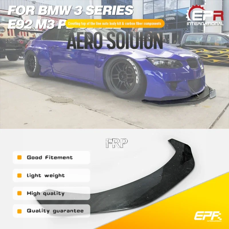 For BMW E92 M3 PD Style Wide Body Front Lip Spoiler Replacement Exterior Body Accessory Fitment Part