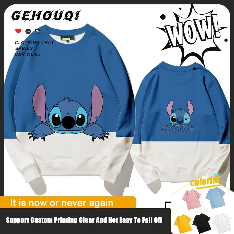 

Stitch Joint Crewneck Hoodie Male Stitch The Same Coat Boy Trend Loose Clothes Tide