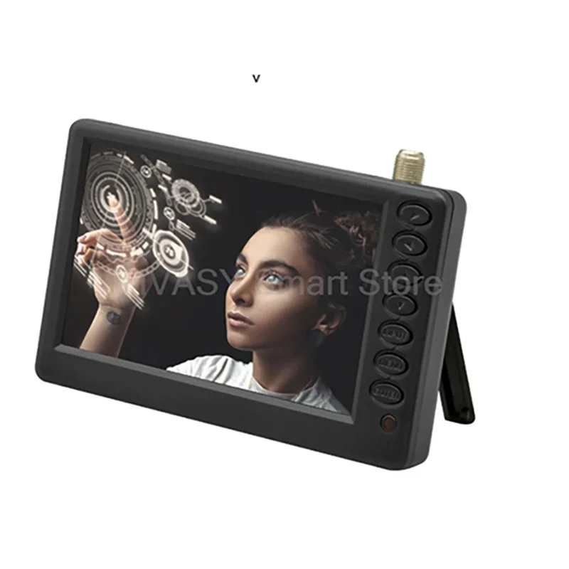 

Portable Digital TV Receiver Player 5 Inch HD Screen DVBT2/ATSC/ISDB Support FM Radio USB TF Card Easy Carry Rechargeable