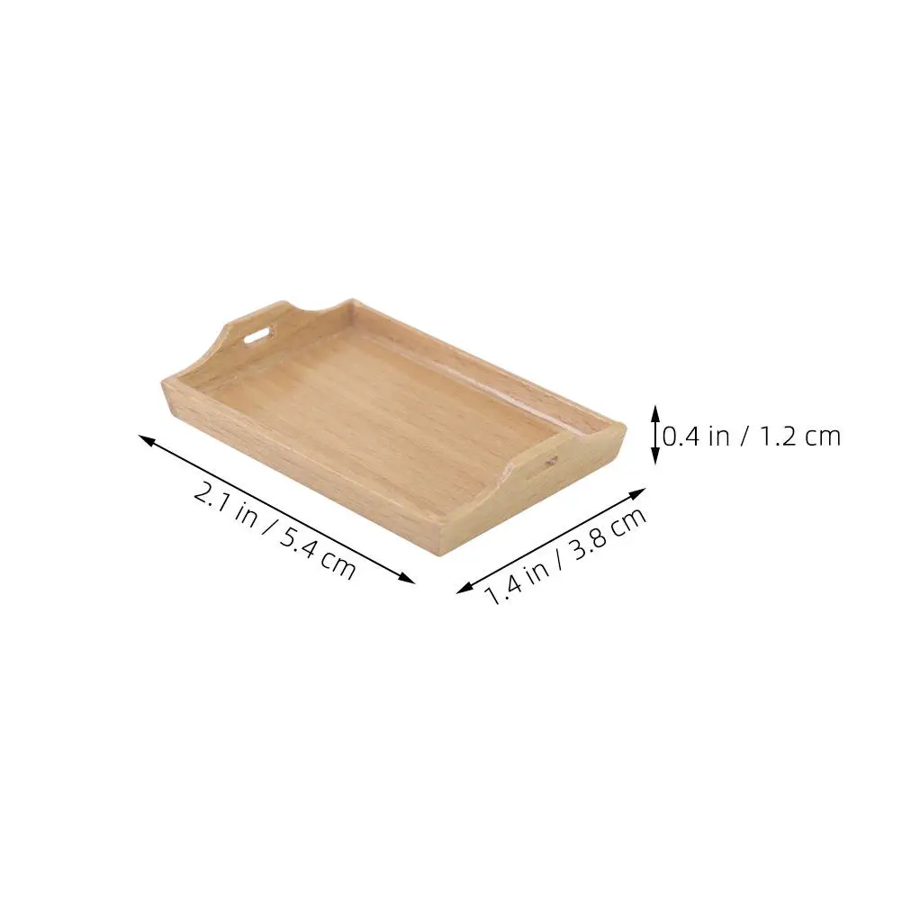 3Pcs Mini Kitchen Tray Set Exquisite Bread Serving Plates Accessories for Dollhouse Kitchen Furniture Decor Role-Playing Play