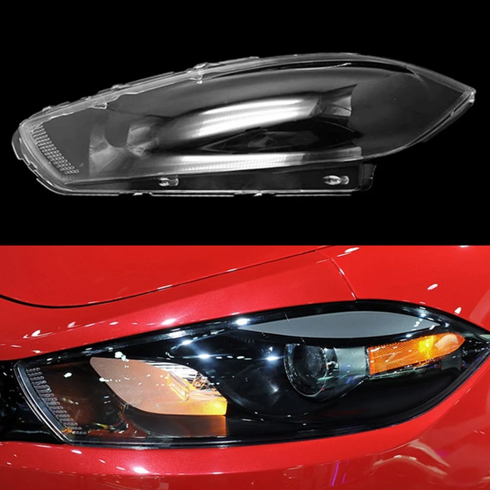 Car Left Headlight Shell Lamp Shade Transparent Lens Cover Headlight Cover for Dodge Dart 2013 2014