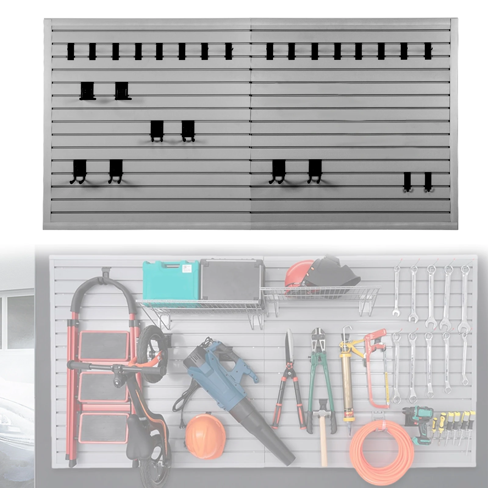 Panneaux muraux à lattes 4x8 pieds panneaux muraux de stockage mural panneau perforé pour le stockage de garage