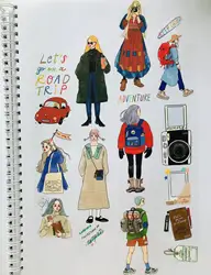 1Loop La Dolce Vita Studio Vintage Camping Life Girl Washi PET Tape for Card Making DIY Scrapbooking Decorative Sticker