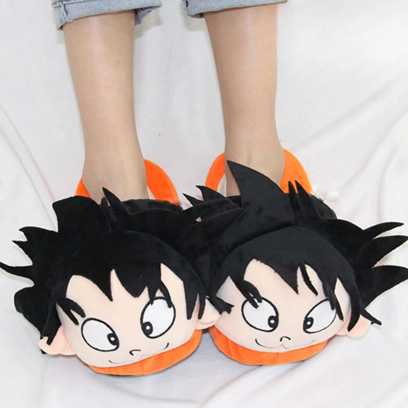 Anime Dragon Ball Home Slipper Comfortabel No Slip Son Goku Cosplay Schoenen Zacht Pluche Herfst Winter Warm Slipper Kerstcadeau