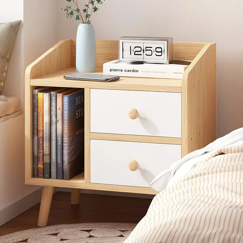 Factory Direct 2026 Top Rated Simple Storage Storage Household Bedside Storage Cabinet Small Bedside Table Bedside Table Japanes