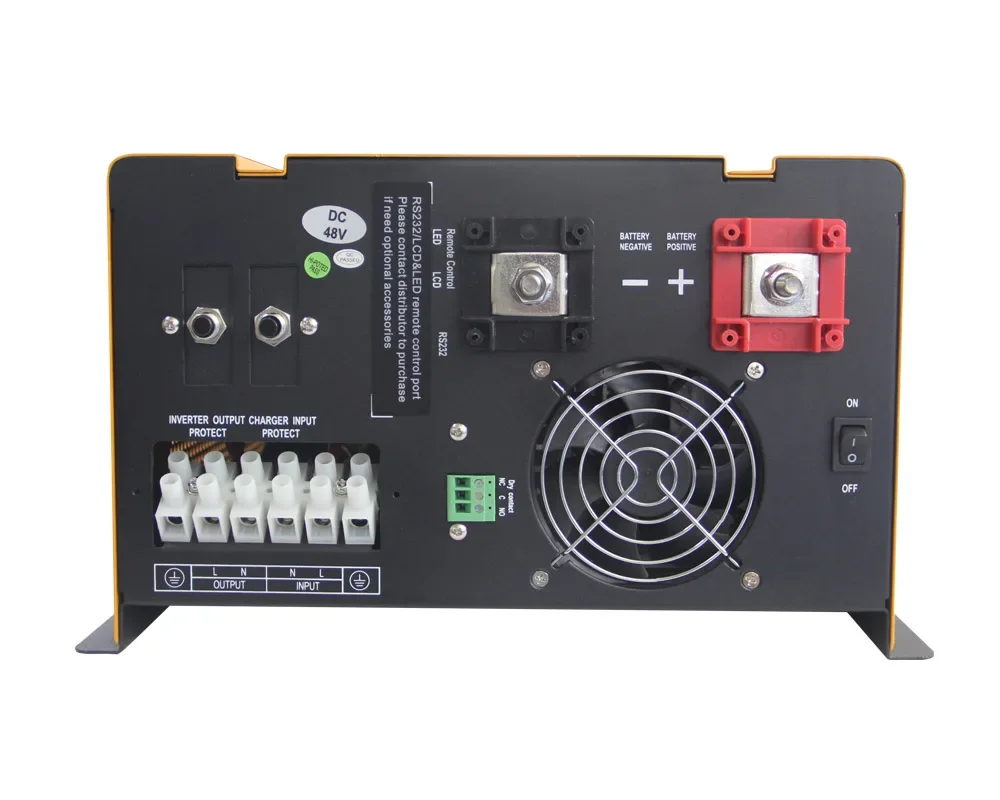 6000W 24 Low Frequency Pure Sine Wave Inverter 240VAC Input to 120VAC/240VAC Output Split Phase 50/60 Hz with Battery Charger