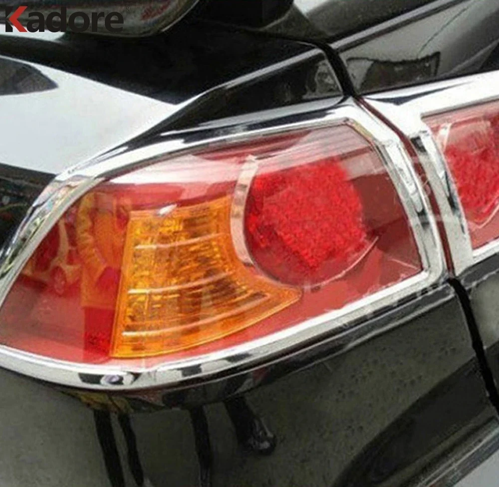 Rear Tail Light Lamp Cover Trim For Mitsubishi Lancer 2010 2011 2012 2013 2014 Chrome Car Taillight Bezel Trims Accessories