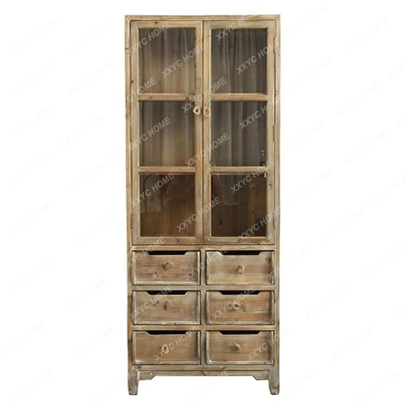 Country Retro Distressed Console Tables B & B Flower Shop Garden Decoration Storage Cabinet