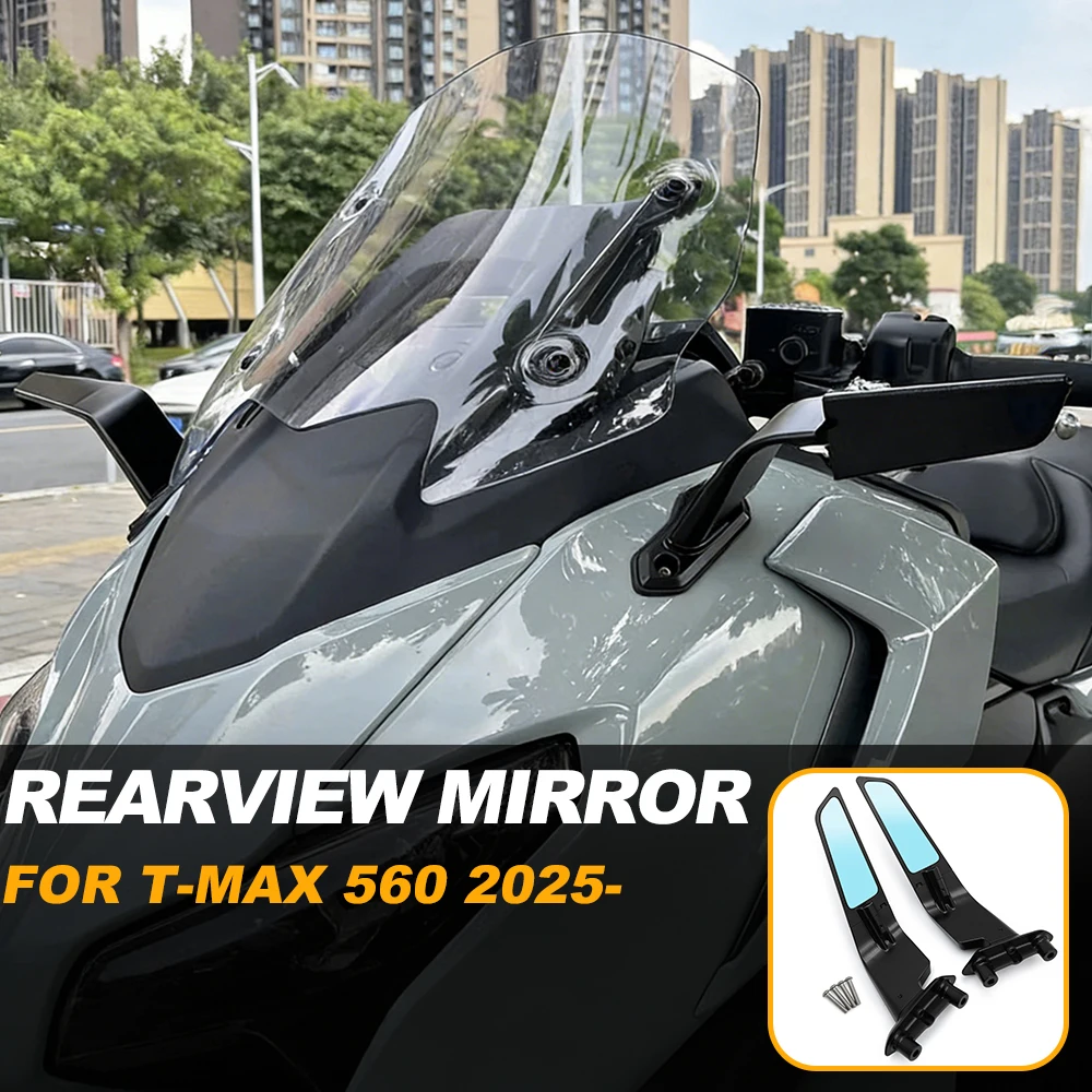 

Для T-MAX 560 T-Max560 Tech Max 2025: Гоночные аэродинамические зеркала-винглеты, алюминиевые незаметные боковые зеркала заднего вида, аксессуары для мотоциклов