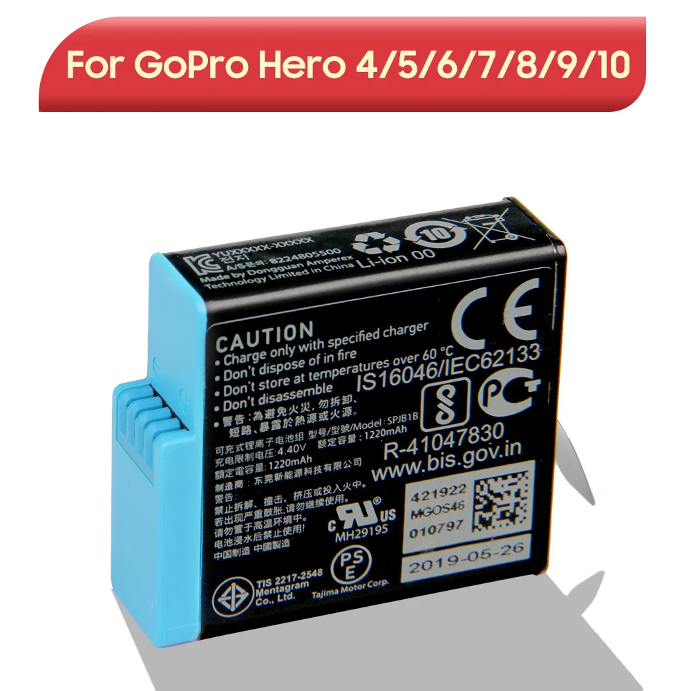 Oryginalna wymienna bateria do aparatu GoPro Hero 9 10 11 8 7 6 5 4 Hero 10 11 9 Hero 8 Hero 7 Hero 6 Hero 5 Hero 4