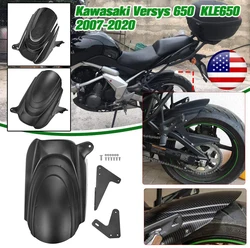 For Kawasaki Versys 650 KLE650 2007-2024 Motorcycle Rear Hugger Fender Mudguard Wheel Cover Tire Splash Guard 2016 2017 2018