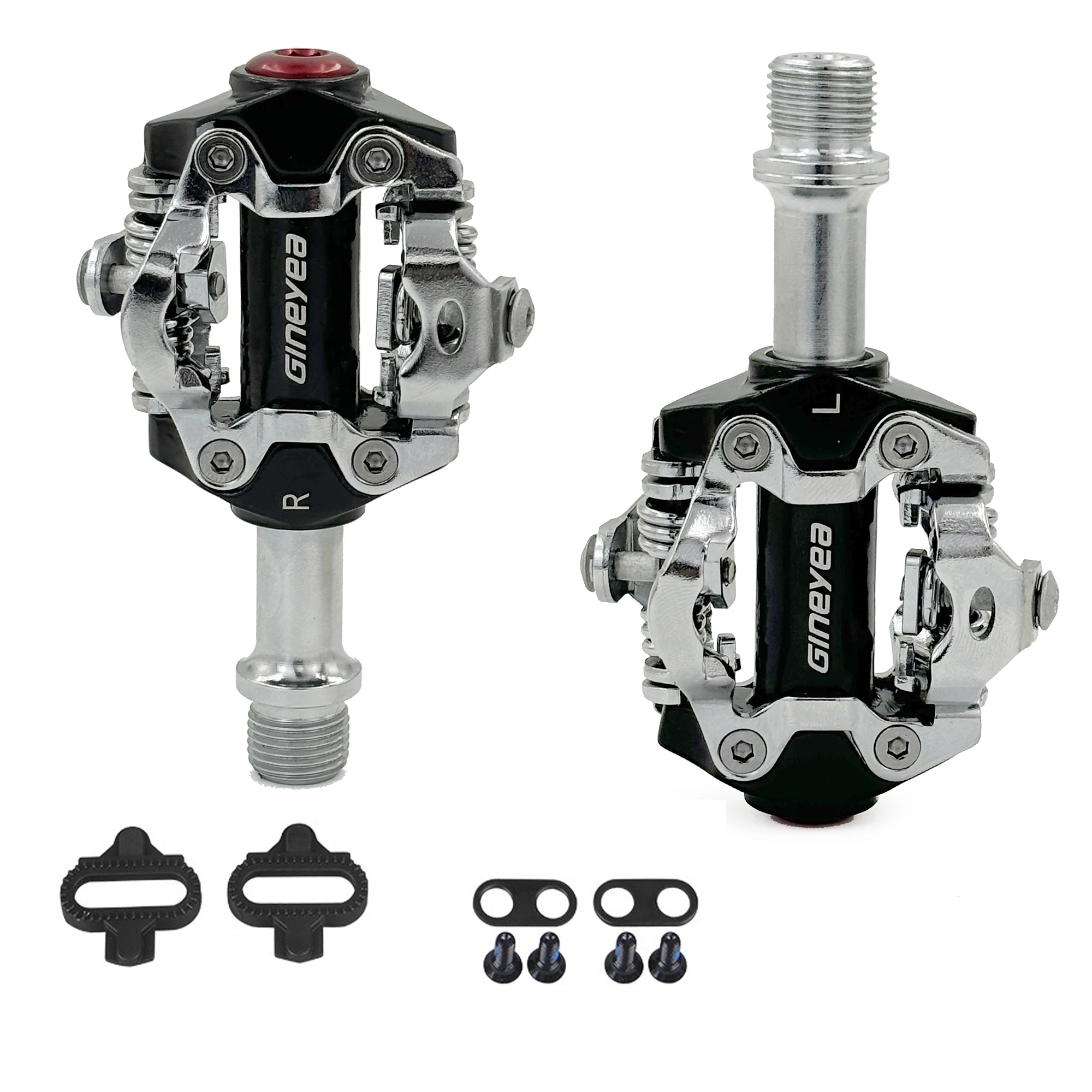 دواسات دراجة GINEYEA بدون مشبك، دواسات تحمل ختم دراجة الطريق MTB متوافقة مع SPD #2