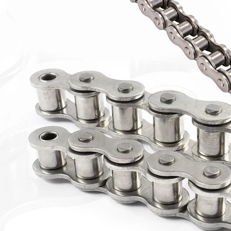 201/304 Stainless Steel Single-Row Drive Conveyor Chain 04C-1 06B-1 08B-1 12A-1 Short Pitch Roller Chains for Transmission