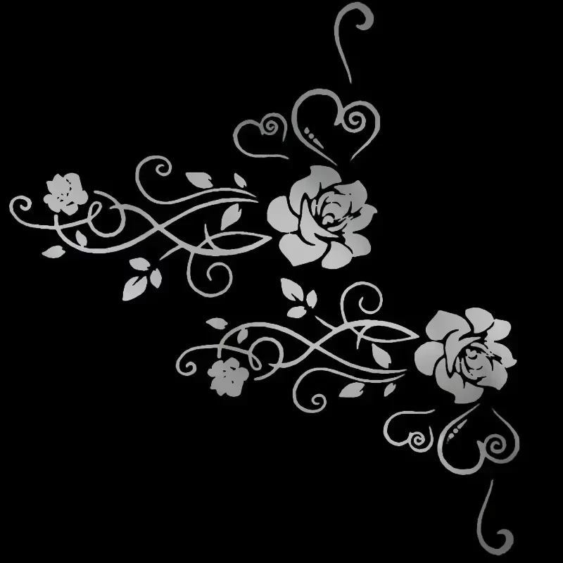 Customized Car Beautiful Flower Stickers, Motorcycle Rose Stickers, Elegance, Automotive Supplies, Scratch Cover, Stickers