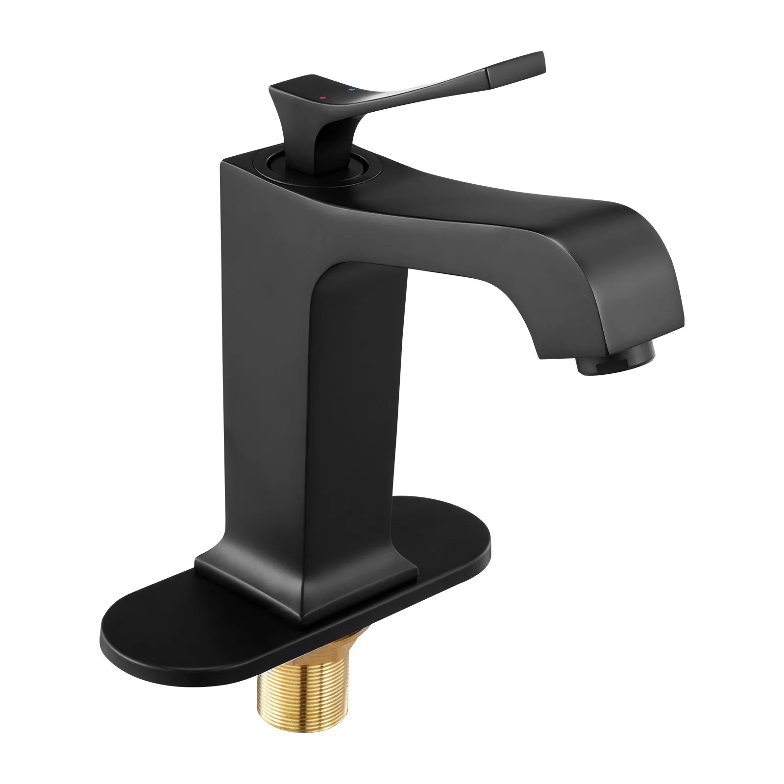 

Single Handle Sink Faucet, Matte Black Finish Faucet Kitchen Sink, Kitchen Water Faucets With Push-Button Drain, Suitable For