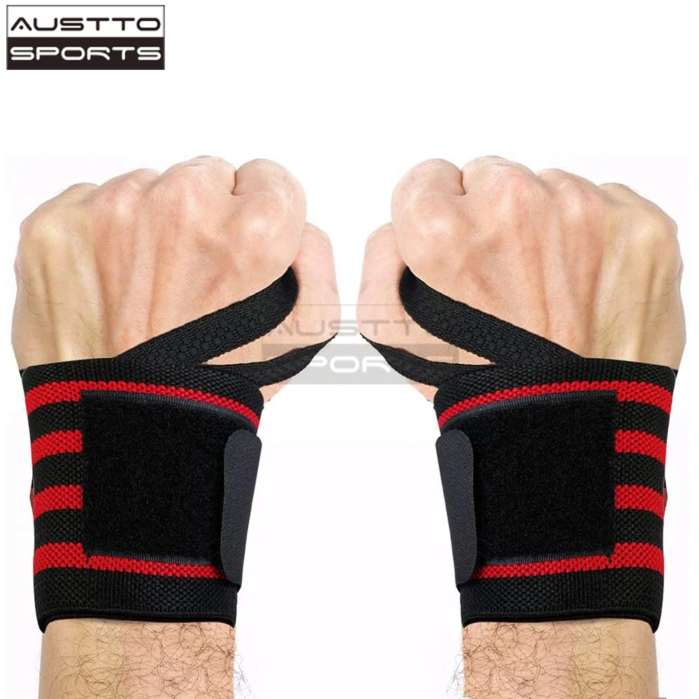 Austto Wrist Wraps Weightlifting Straps with Thumb Loops Wrist Support Braces for Men & Women(single)