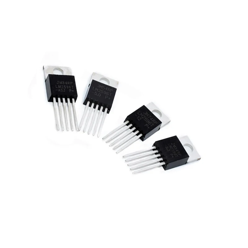 10PCS/LOT LM2596T LM2596T-3.3 LM2596T-5.0 LM2596T-12 LM2596T-ADJ LM2596 TO220-5 TO220 Three Side Switch Output Voltage Regulato