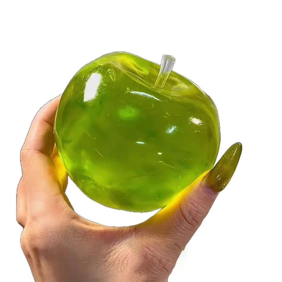 Weicher grüner Apfel-Stressball, sensorisches Fidget-Spielzeug für ADHS, Autismus, langsam rückfederndes Quetschspielzeug für Erwachsene und Kinder, Weihnachtsgeschenk