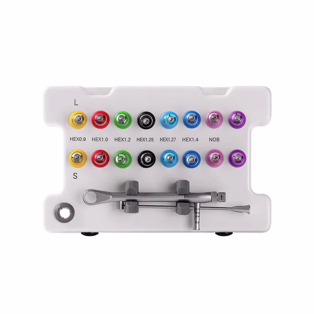 

16PCS Dental Implant Screw Driver Kit, Manual Surgical Drivers for Hand Use, Universal Prosthetic Set with Torque Wrench