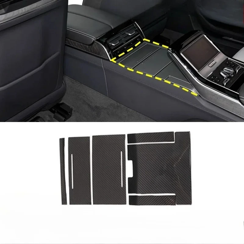 

For Audi A8 Real Dry Carbon Fiber 2018-2021 Interior Inner Door Armrest Decorative Cover Modification Decorative Accessories
