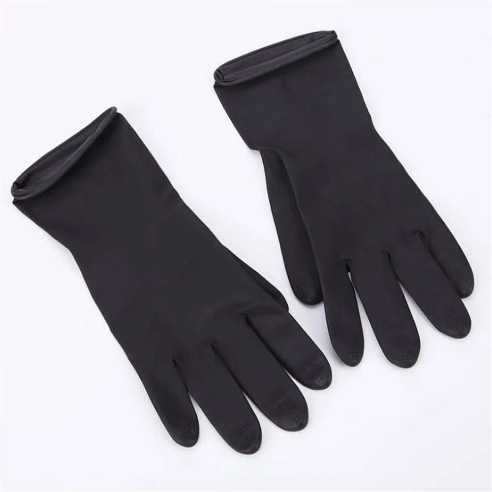 Guantes de goma reutilizables para teñir el cabello, herramientas de estilismo para peluquería, accesorios de barbería, 1 par