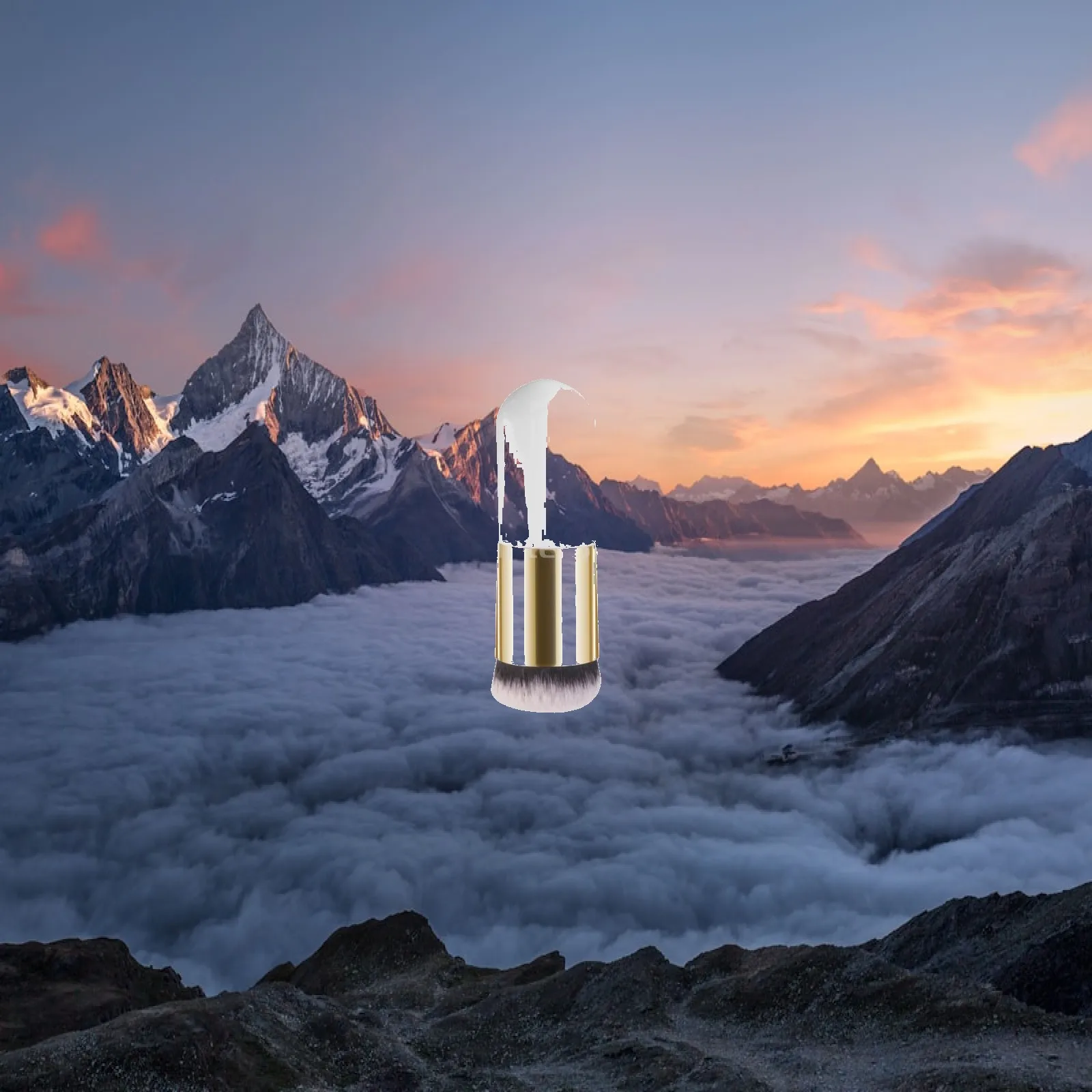 Luxe Makeup Brush Set for Flawless Foundation Application - Rose Gold