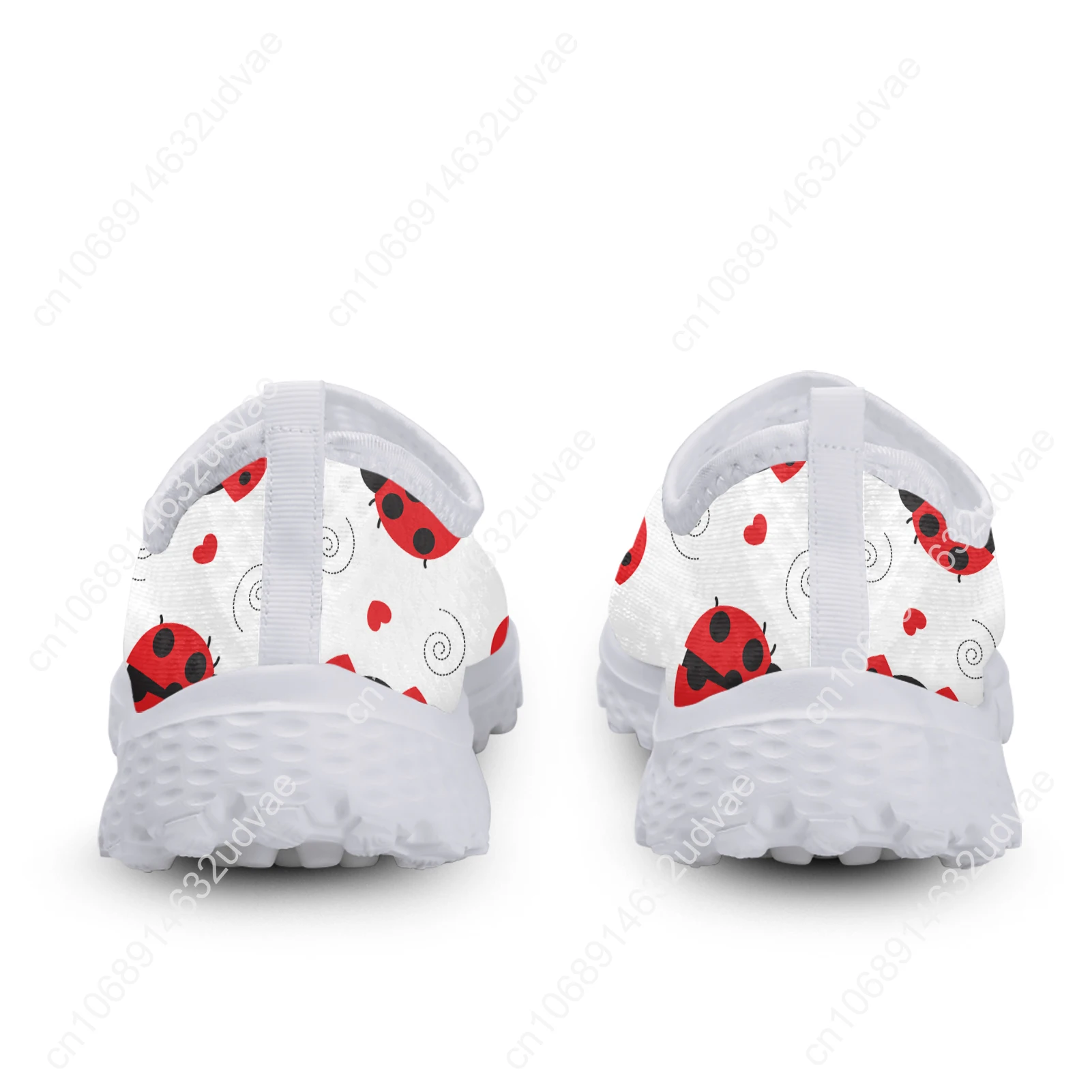 Cartoon Seven Star Ladybug Print Breathable Loafers Insect Print Slip On Shoes Love Printed Zapatos Planos De Mujer