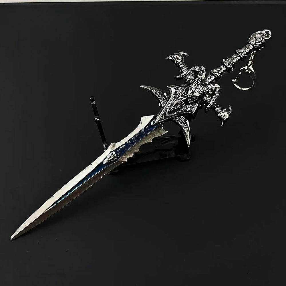 22cm Frostmourne Sheep Head Sword Alloy Ornament Figure Keychain Toy Knife Decorations Game Props Gifts Collections - view 6
