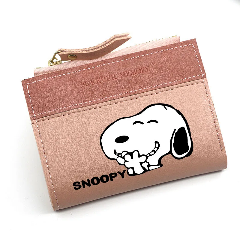 

Snoopy Short Wallet Fashion New Ladies Contrast Short Purse Cartoon Tassel Zipper Multi Card Slot Money Pack Small Wallets Women