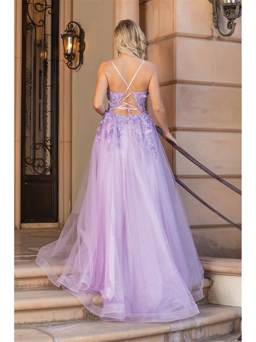 Jessica-Robe de Rhviolette brodée en forme de A, appliques, nickel é, tulle, paillettes, robe de soirée, occasions formelles, 2024