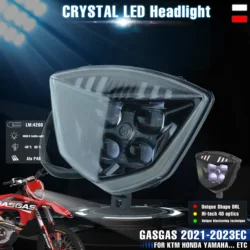 SPACEMOTO Motorcycle  crystal LED Headlight Headlamp For GASGAS 2021-2023 EC 2021 2022 2023 Enduro Motorcycle