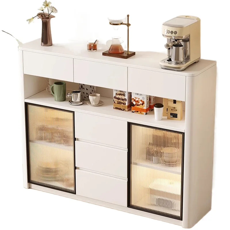 

Solid wood dining side cabinet integrated storage against the wall kitchen cabinet living room entrance cabinet