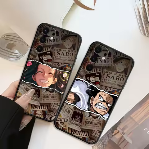 Boy One Piece Luffy Art Phone Case For Samsung Galaxy S25 S24 S23 S22 S21 S20 S10 S9 Ultra Plus FE 5G Black Soft Cover