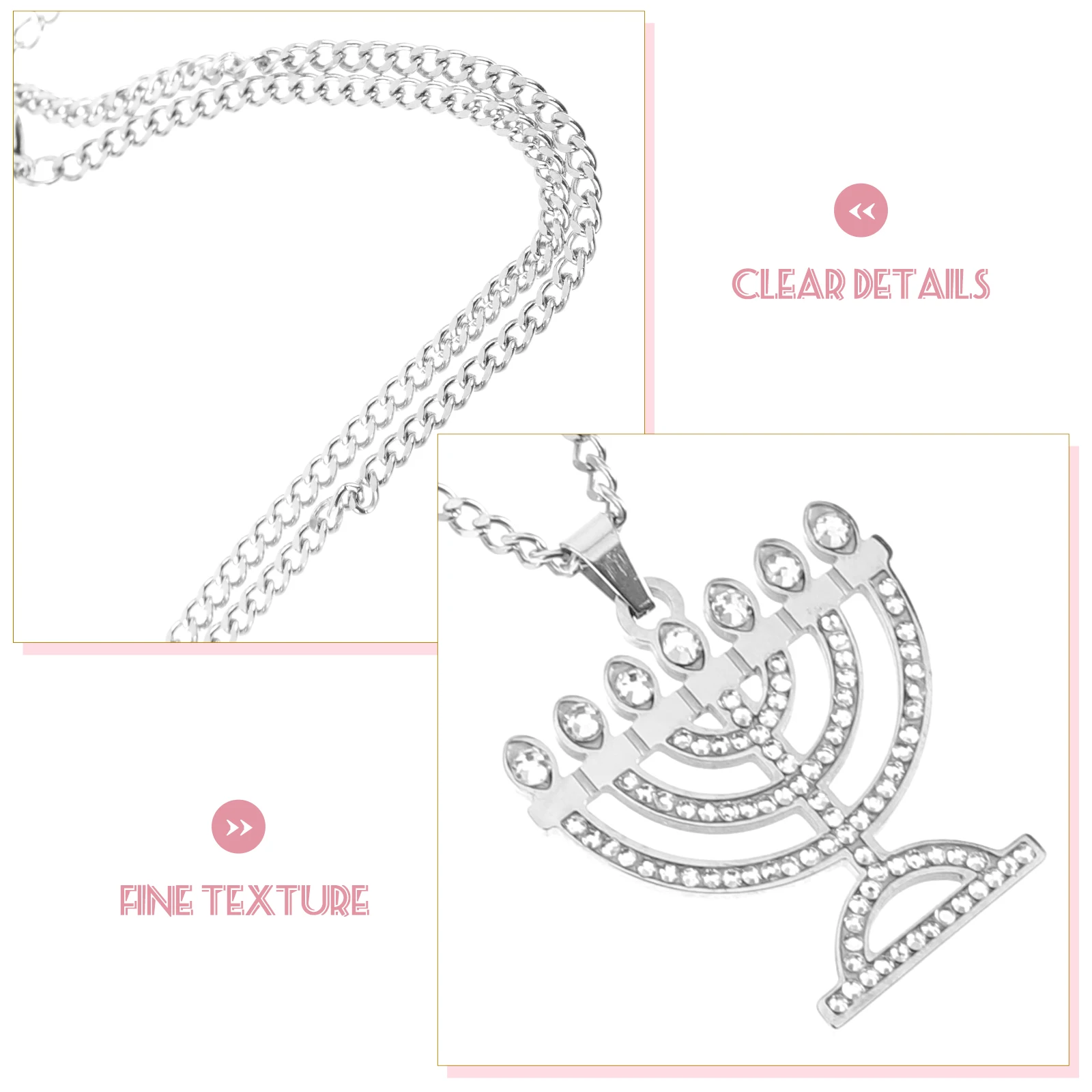 

Pendant Necklace Candlestick Women’s Jewelry Stainless Steel Unique Necklaces for
