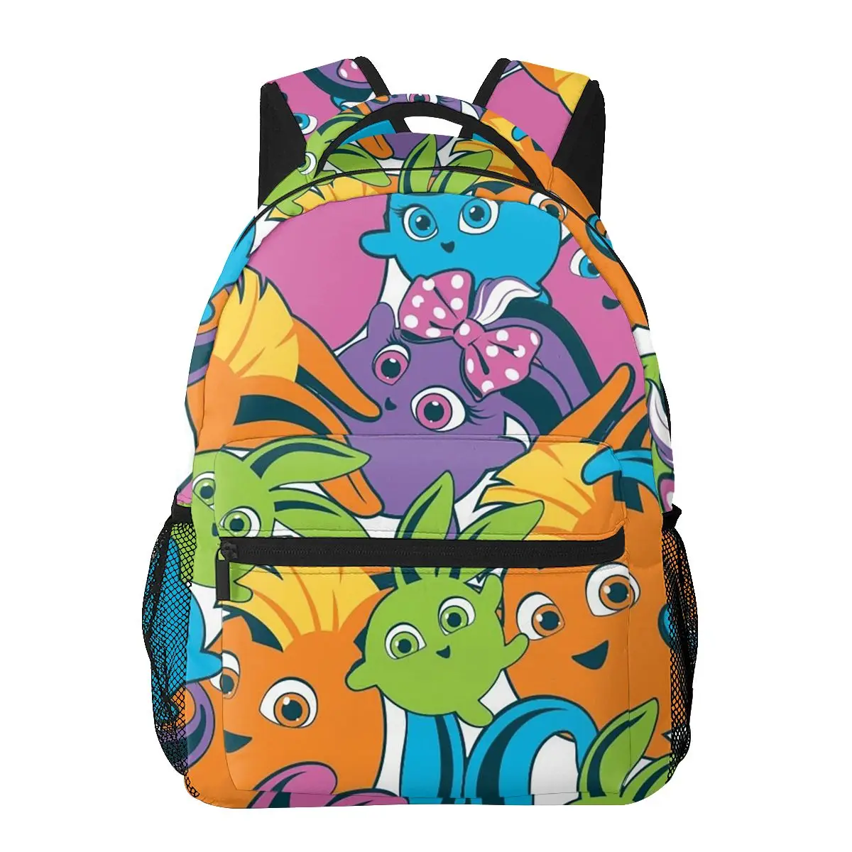 Mochilas de desenhos animados de grande capacidade para meninos e meninas, mochilas escolares para estudantes, mochila infantil, bolsa de ombro, coelhinhos ensolarados, mochila