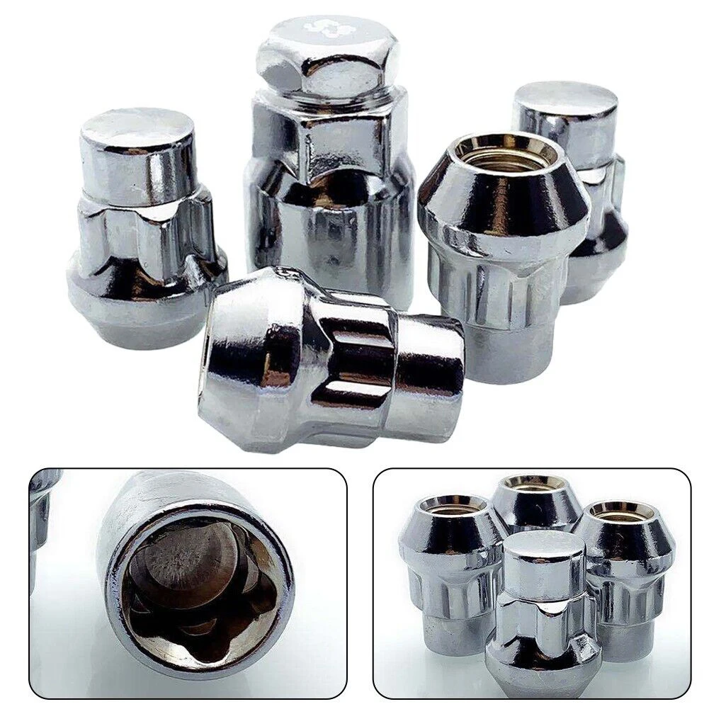 4Pcs M14 X 1.5 Locking Wheel Nuts Tapered Key Anti-theft Tire Locks Screwed Wheel Locks For Ford For Honda For Nissan For Toyota