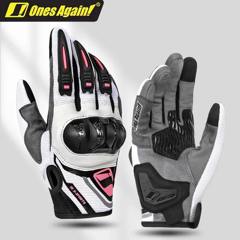 

Ones Again! High Quality Wear-resistant Biker Gloves Women Summer Breathable Racing Female Motorbike Non-slip Motos Riding Glove