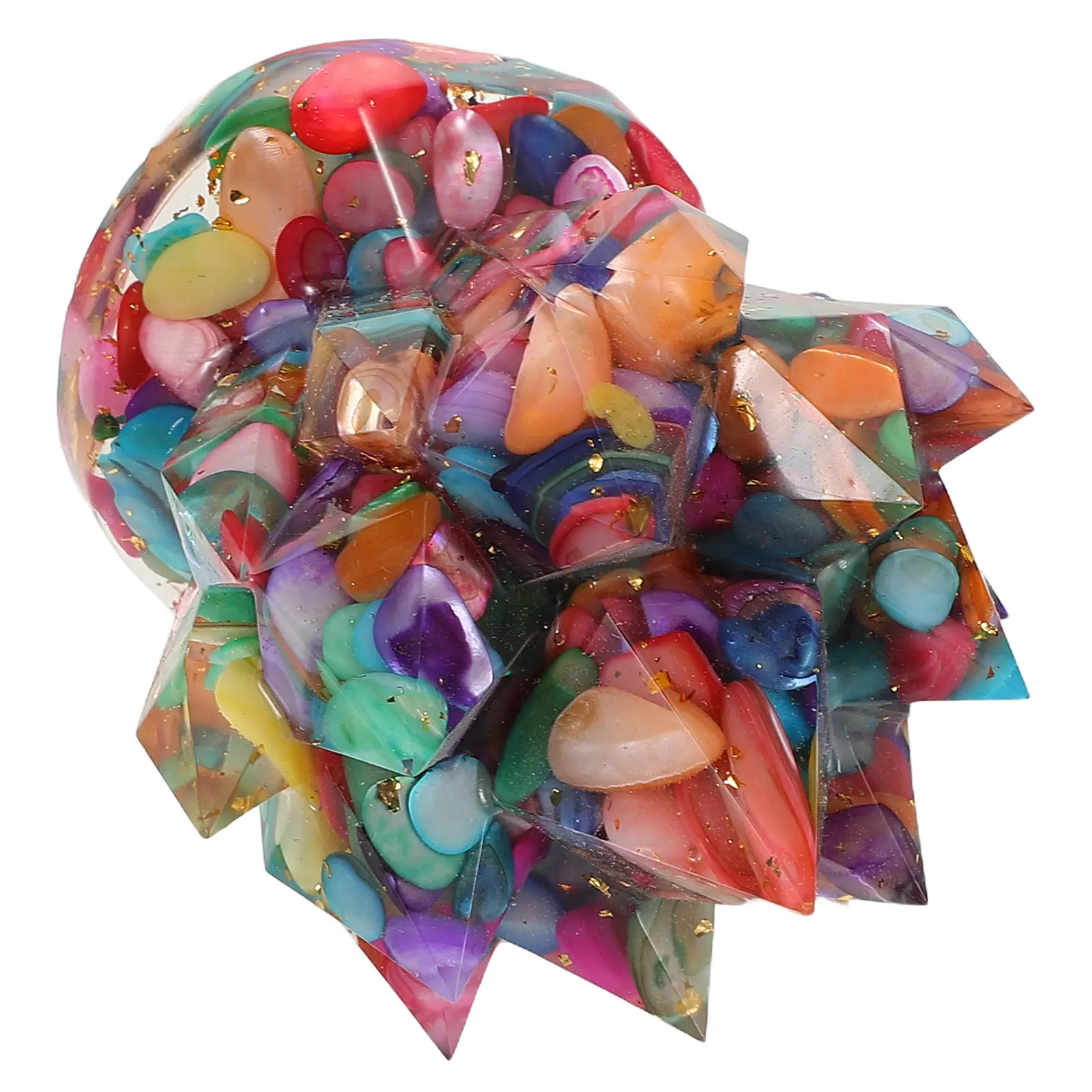 Handcrafted Natural Crystal Cluster Decoration Colorful Harmonious Energy Enhancing Desktop Crystal Ornament for Office Desk