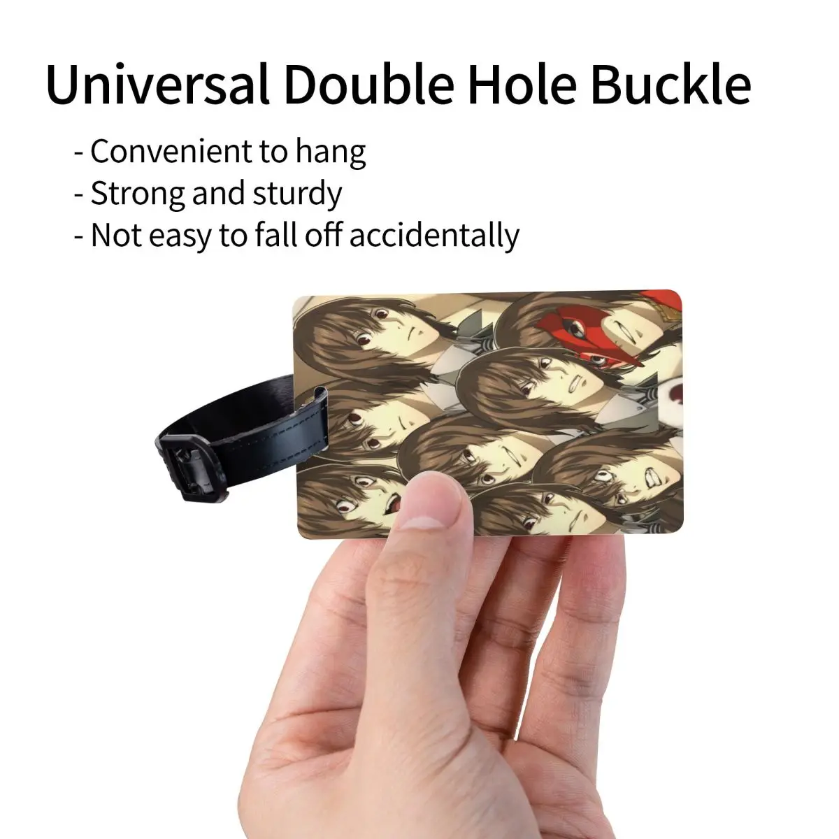 مخصص العديد من وجوه علامة الأمتعة Goro Akechi مع ملصق معرف غطاء الخصوصية لبطاقة الاسم لحقيبة السفر