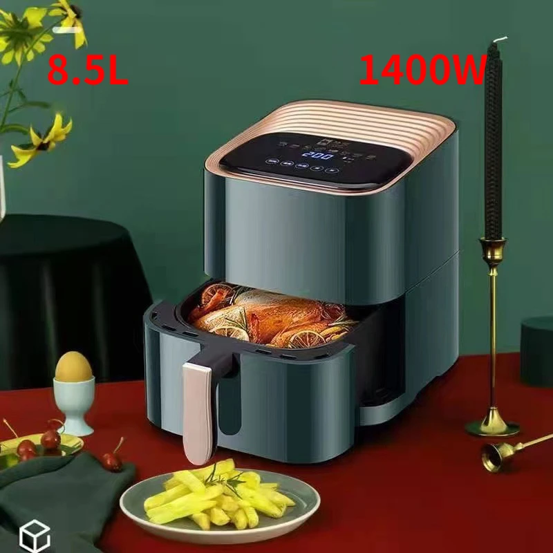 8.5L Smart Air Fryers Large-capacity Household Multi-functional Smart Oil-free Smokeless Electric Oven AirFryers 220V