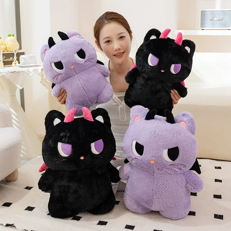 35/45cm New Lovely Devil Cat Plush Toy Cartoon Cat Doll Cloth Doll Gift Birthday Gift Christmas Kawaii Plush Toys