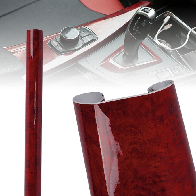 1 Roll 30cm*200cm Car Wood Grain Film Stickers Decals Wrap Film PET Wood Textured Automotive DIY Stickers Accessories