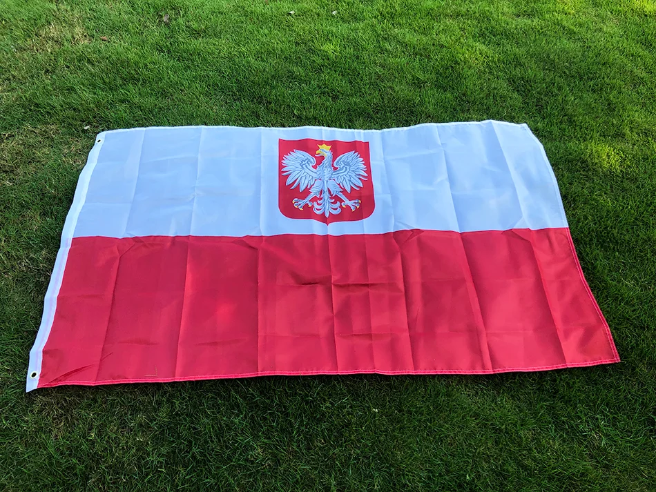 SKY FLAG Poland eagle flag 3X5Fts 90X150cm The Republic Of Poland Eagle flag polish flags white red EU Poland flags