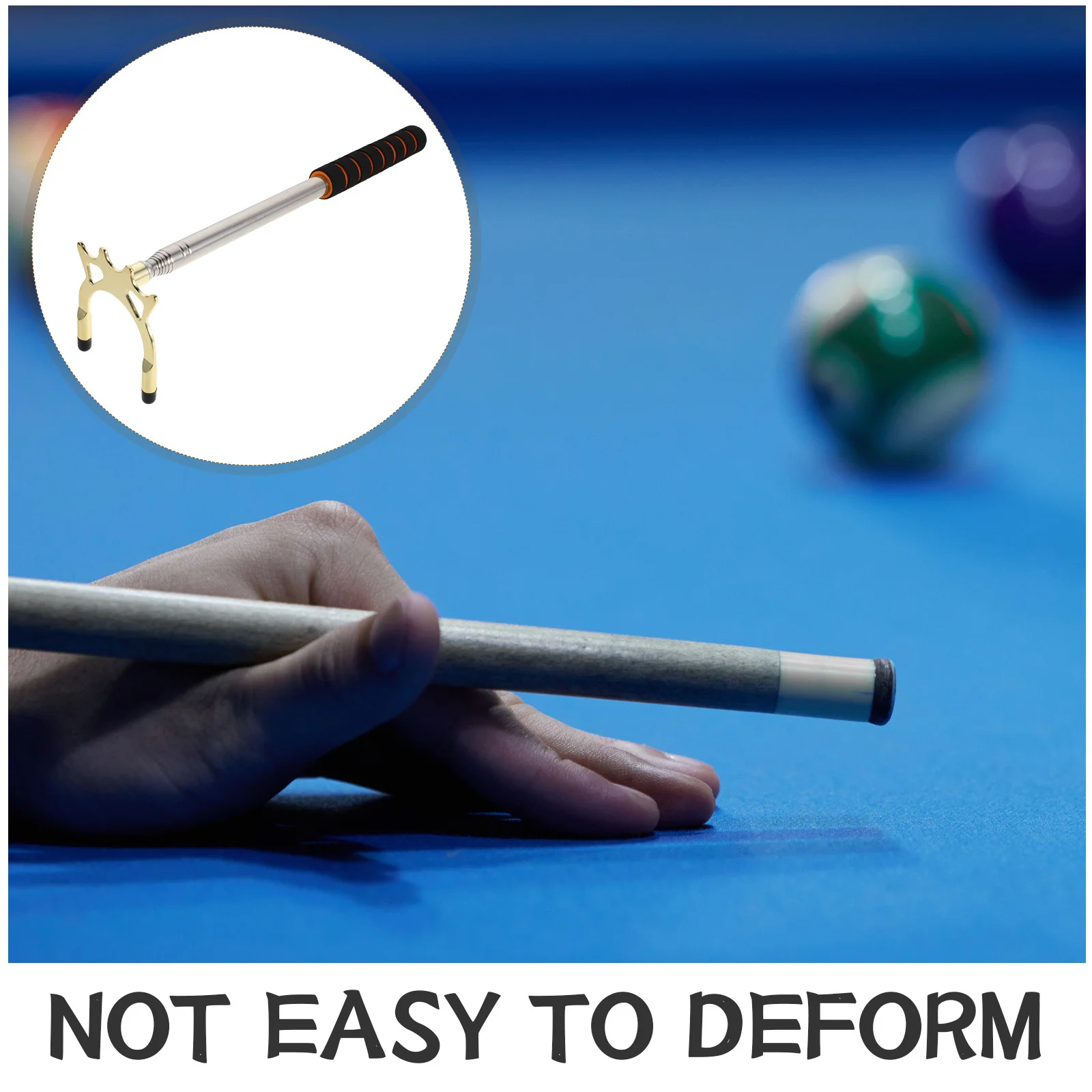 Teleskopowy mostek bilardowy ze stali nierdzewnej, wysuwany, odłączany, akcesorium do bilarda, podpórka pod kij bilardowy.